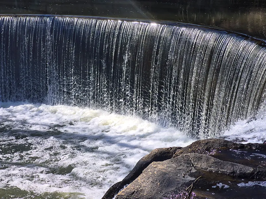 Moving water at the edge of the city&mdash;the resource our work depends on.